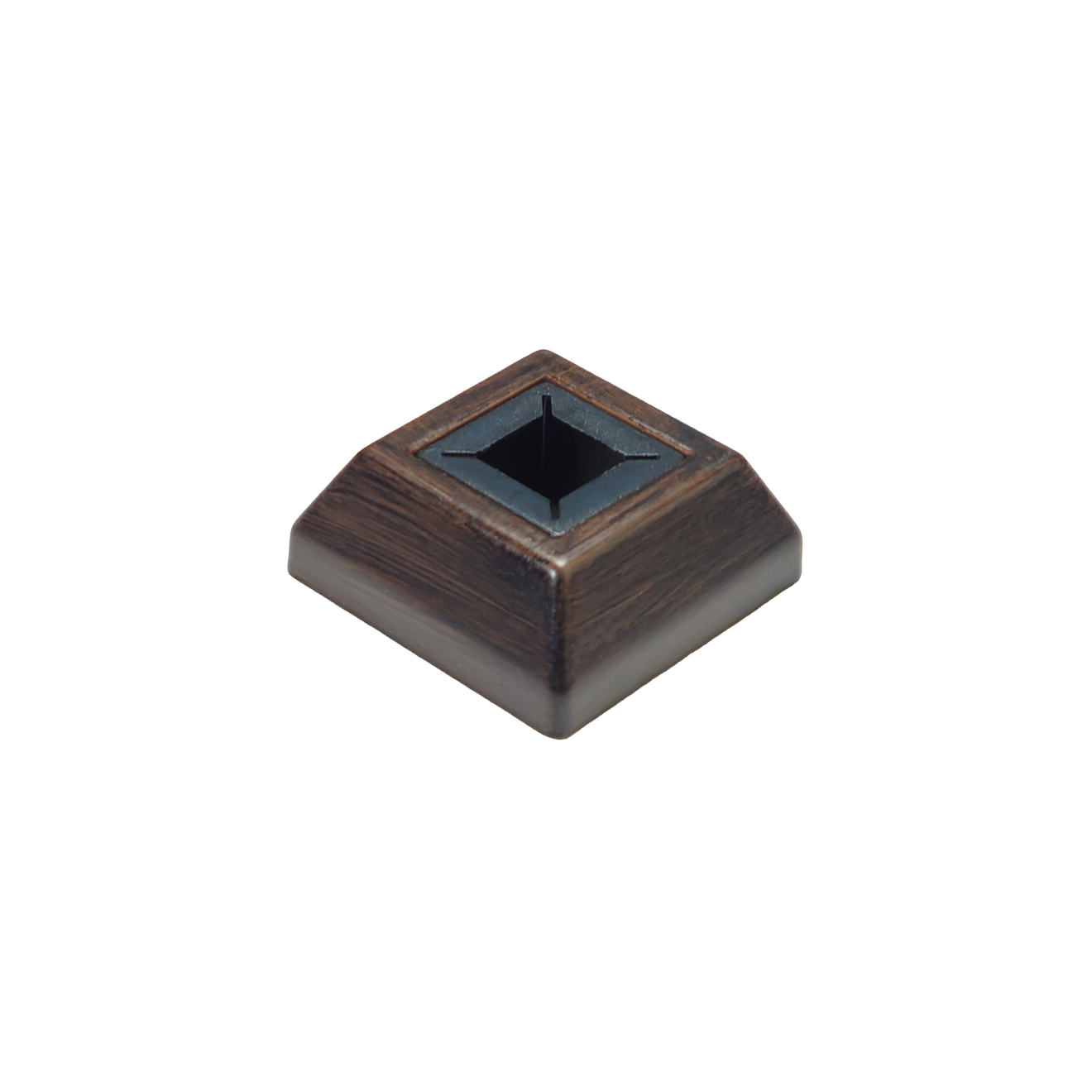 3.24 - 1/2" or 9/16" Baluster Shoe - Flat Square w/ Plastic Insert
