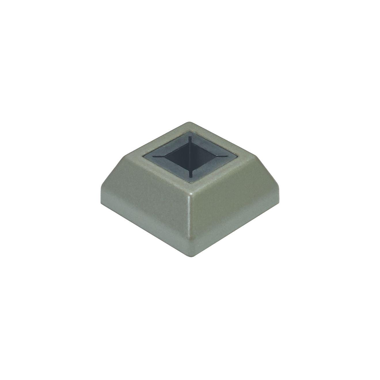 3.24 - 1/2" or 9/16" Baluster Shoe - Flat Square w/ Plastic Insert