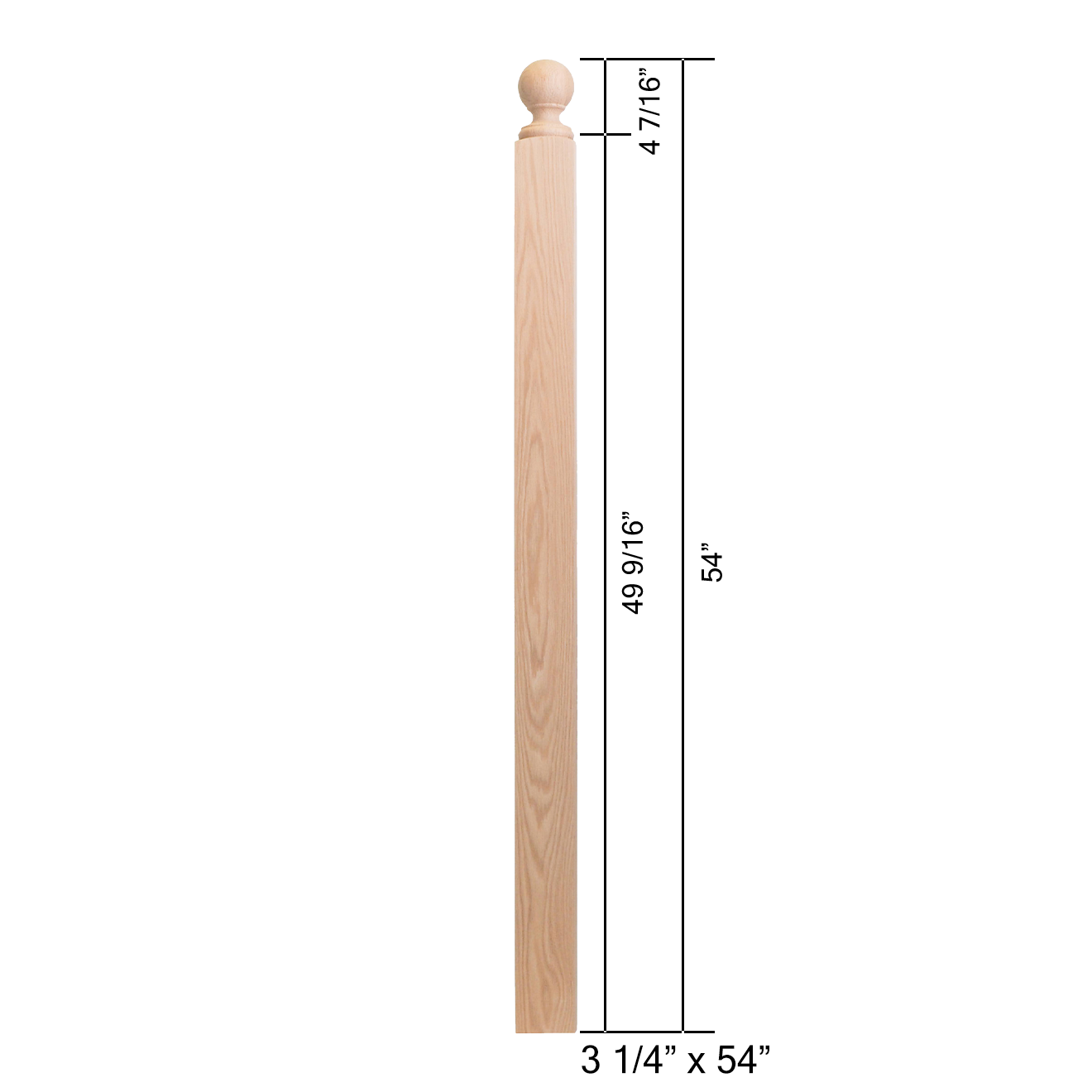 4005-54BT - Ball Top Wood Newel