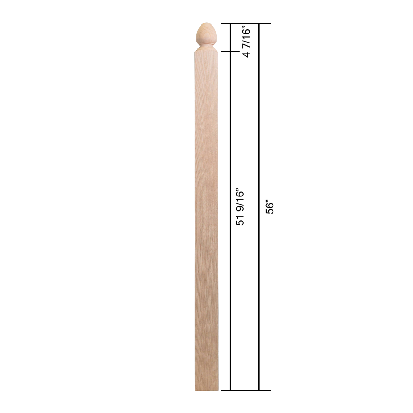 4005-56AT - Acorn Top Wood Newel