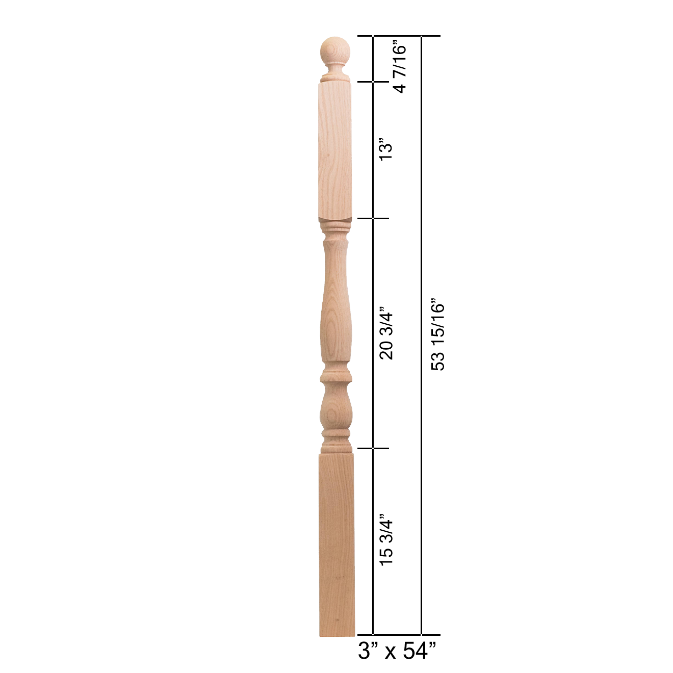 4170-54BT - Ball Top Wood Newel