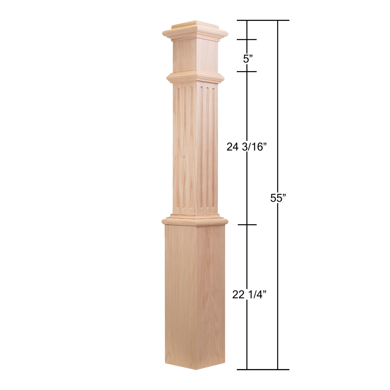 4291-F - Fluted Box Newel