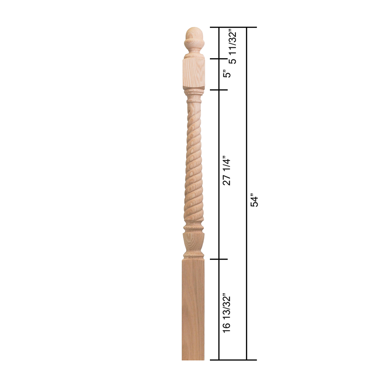 4442TW-54AT - Acorn Top Wood Newel