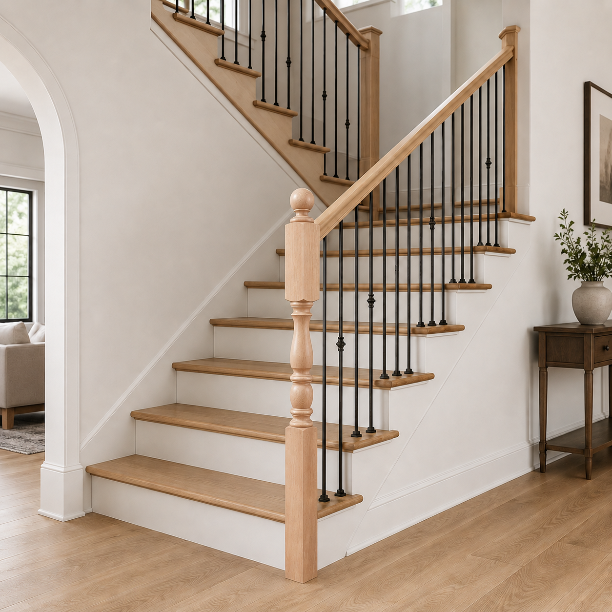 4445-54BT - Ball Top Wood Newel