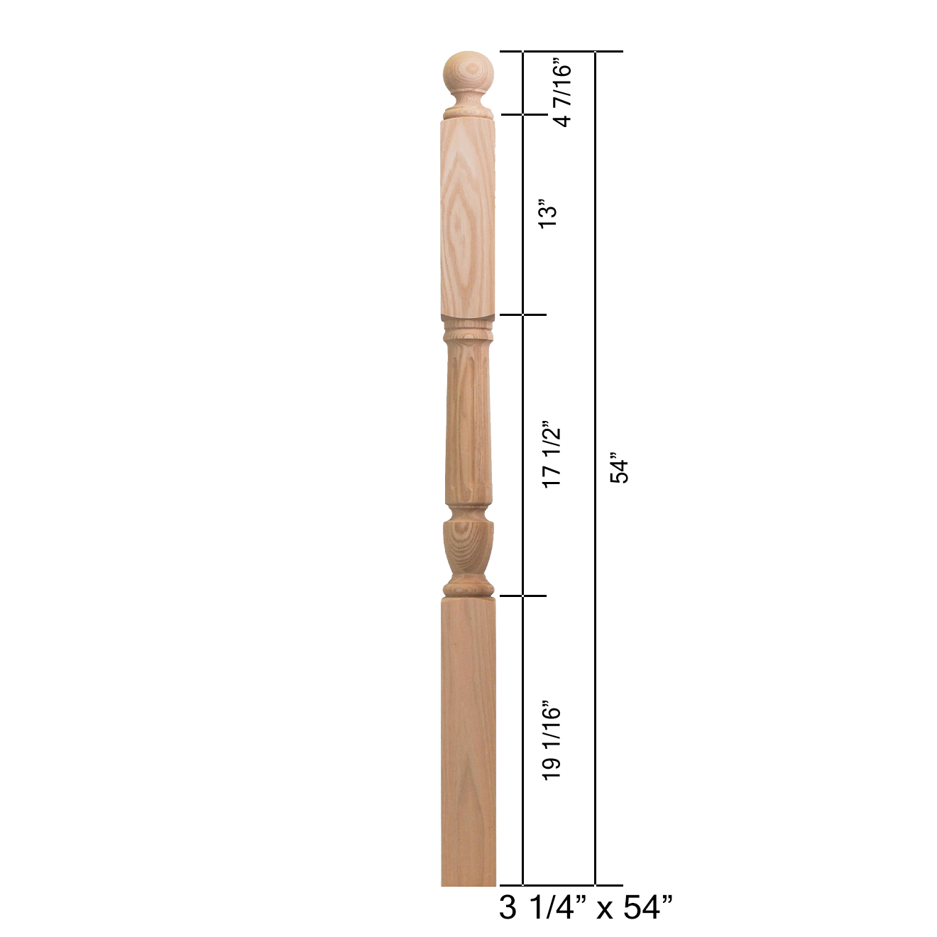 4475-54BT - Ball Top Wood Newel