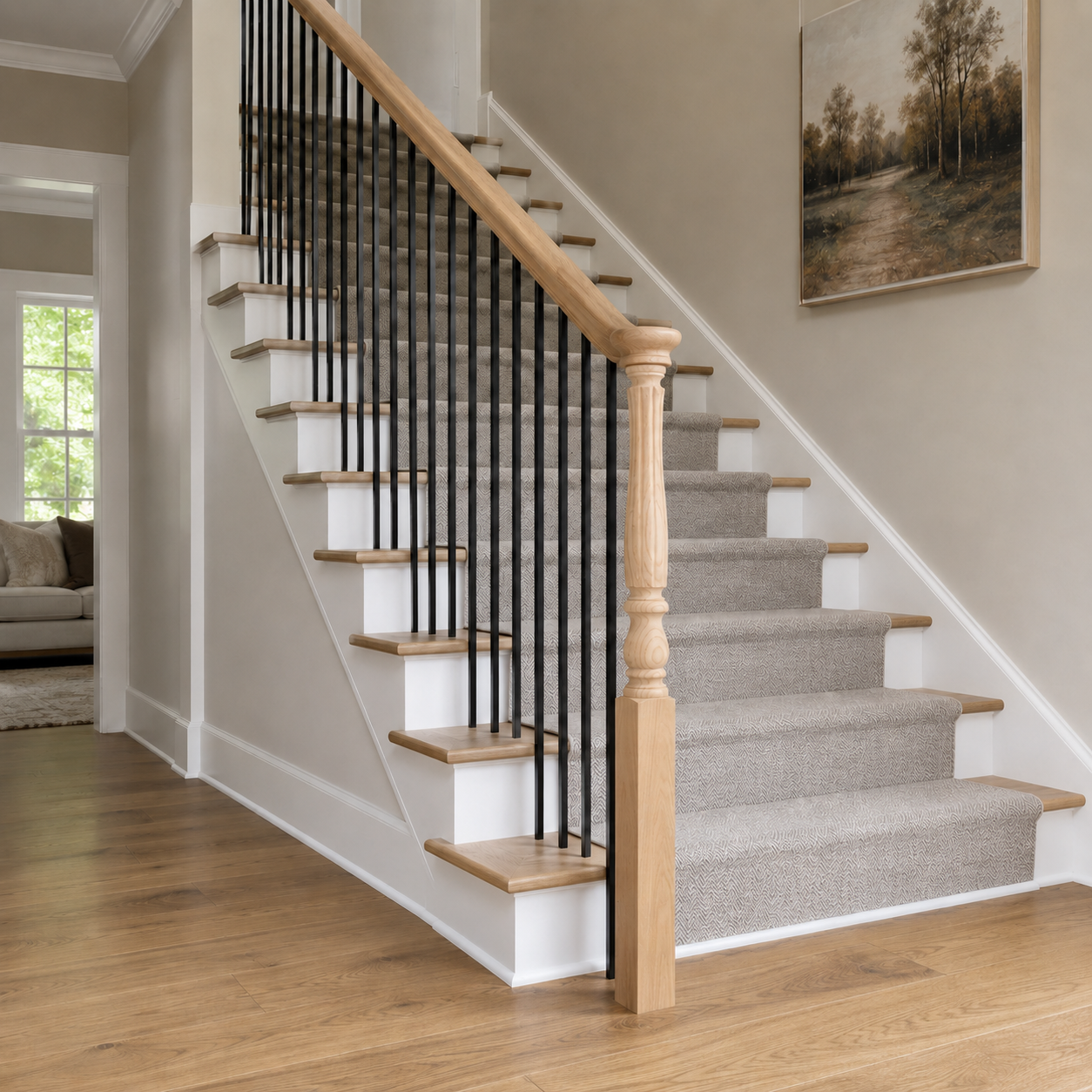 5145-48PT - Pin Top Wood Newel