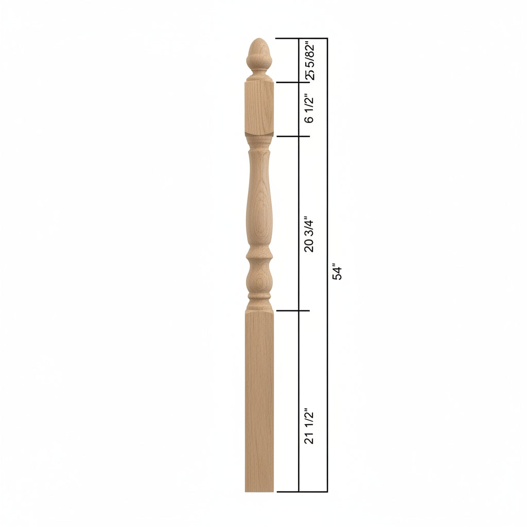 5160-54AT - Acorn Top Wood Newel