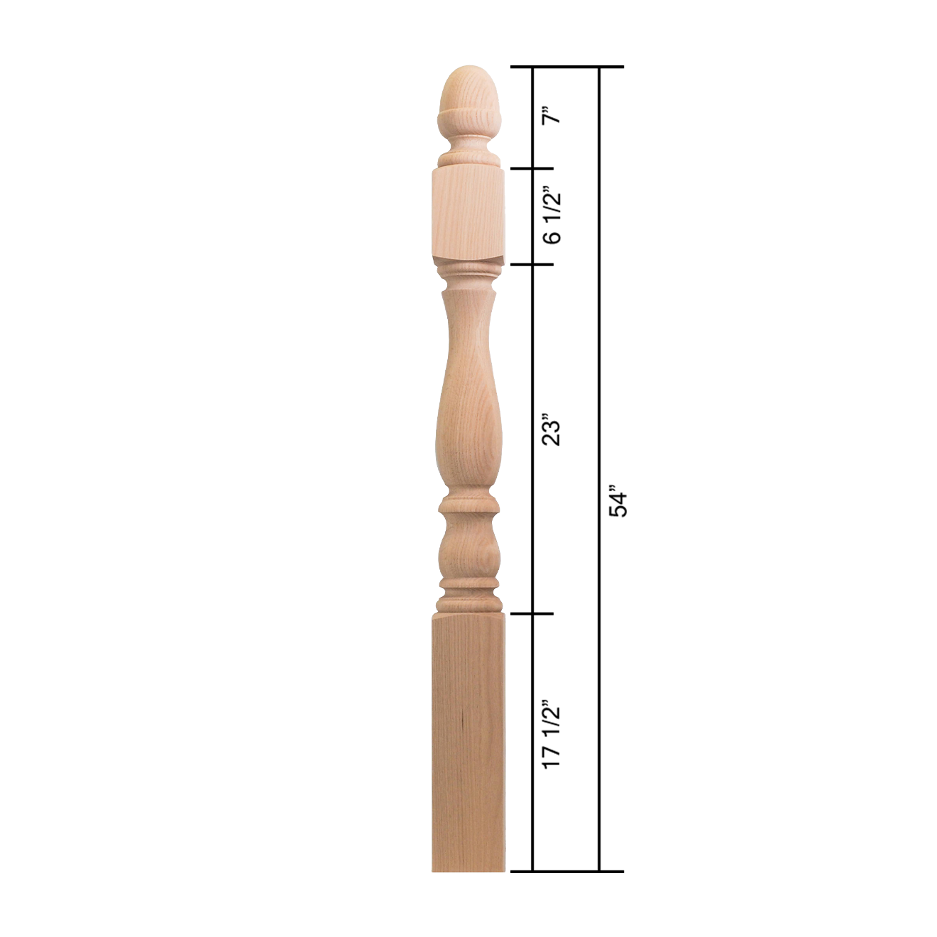 5160-54AT - Acorn Top Wood Newel