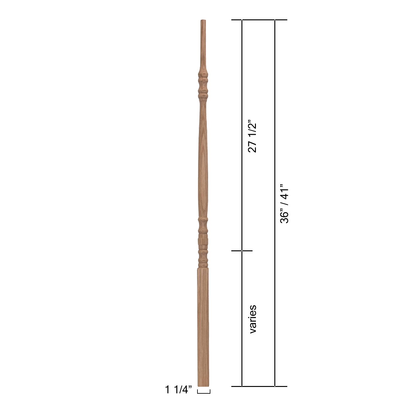 5200 Pin Top Wood Baluster
