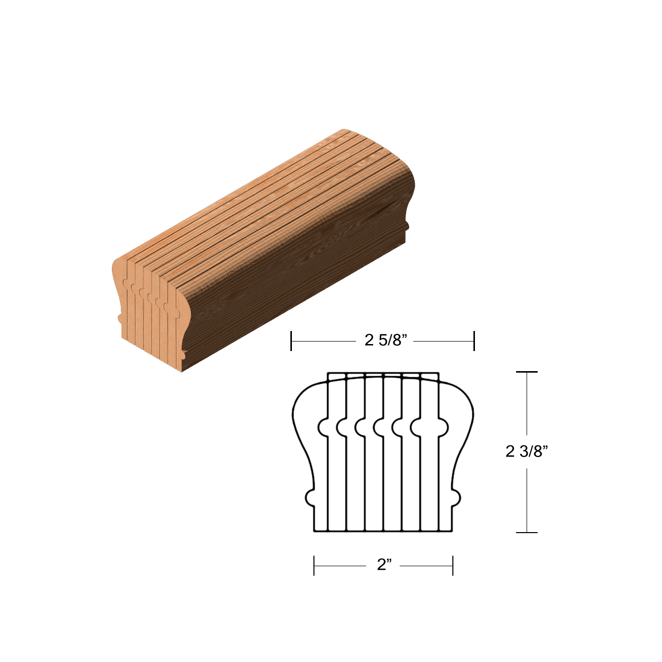 6210B - Wood Bending Handrail