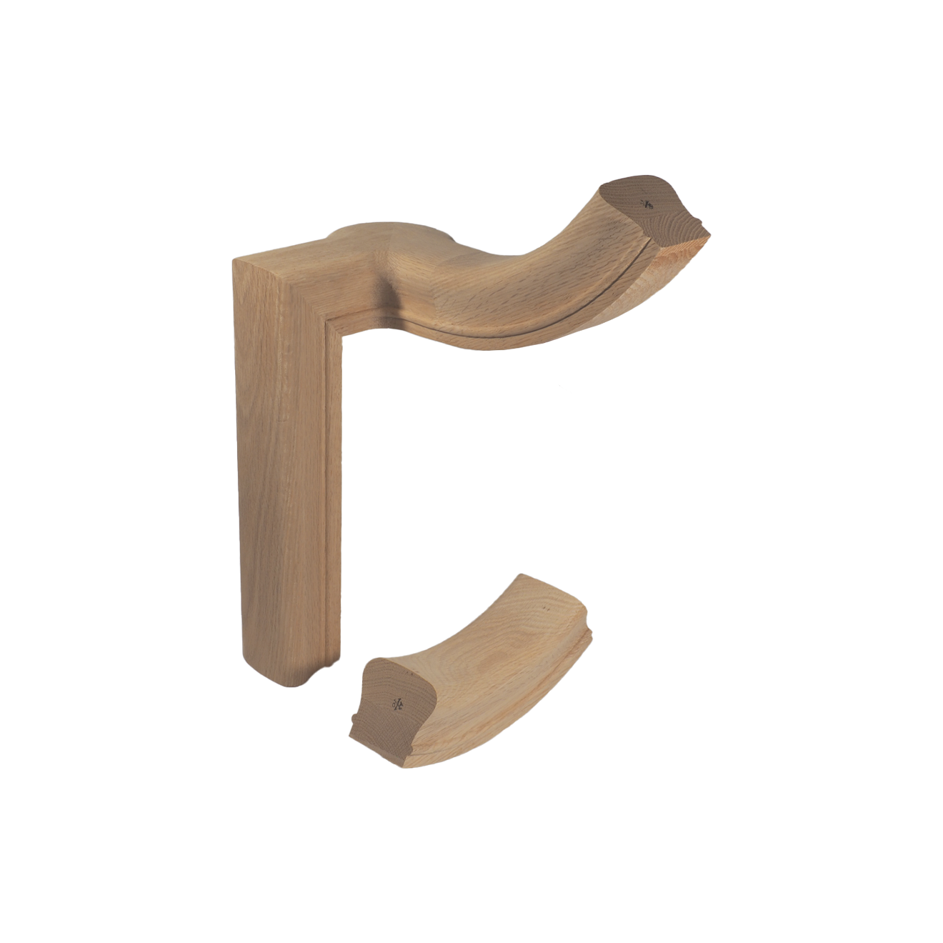 Handrail Fitting 65 - Right Hand 2 Riser w/ Cap