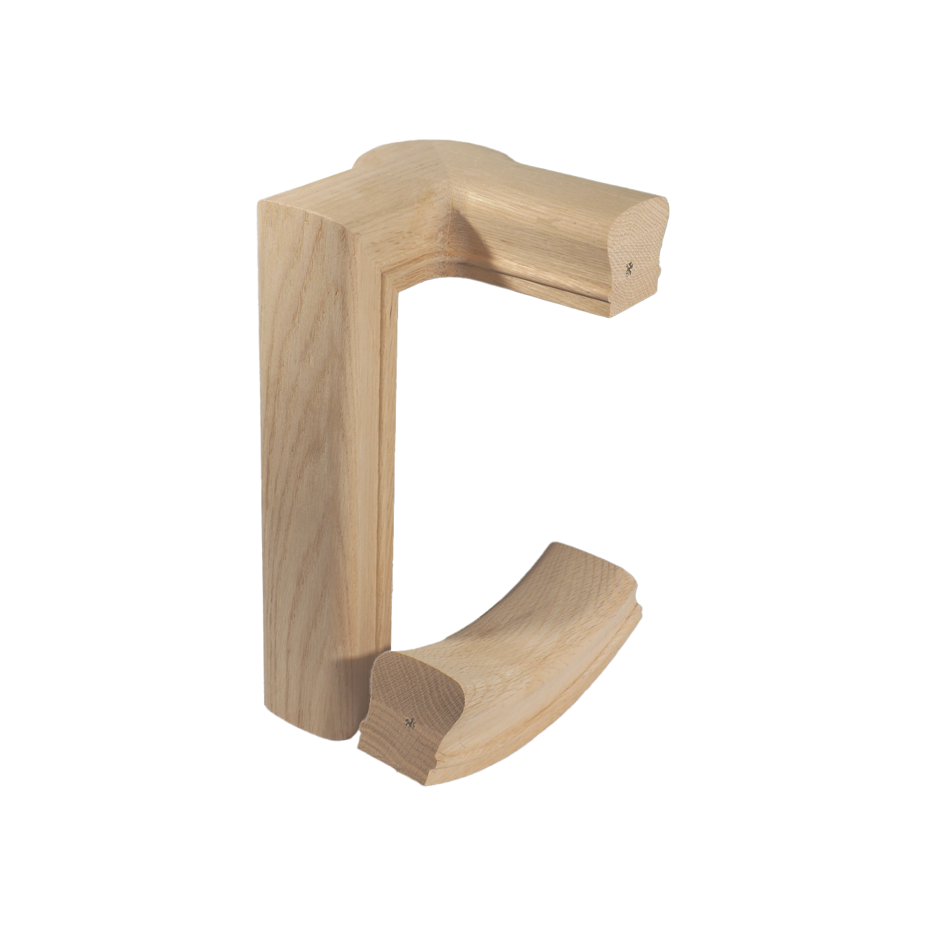 Handrail Fitting 86 - Right Hand 2 Riser w/ Cap