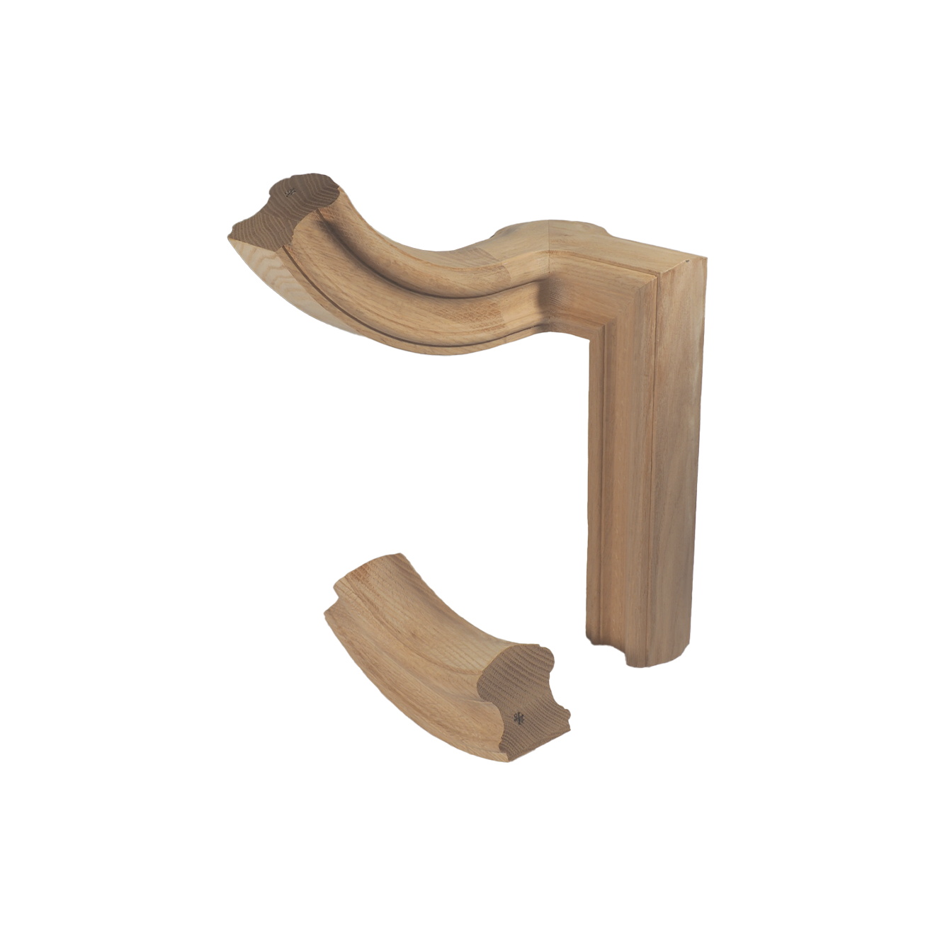Handrail Fitting 60 - Left Hand 2 Riser w/ Cap