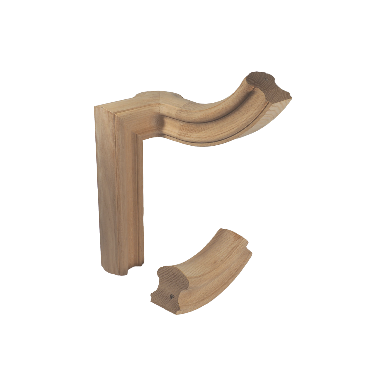 Handrail Fitting 65 - Right Hand 2 Riser w/ Cap