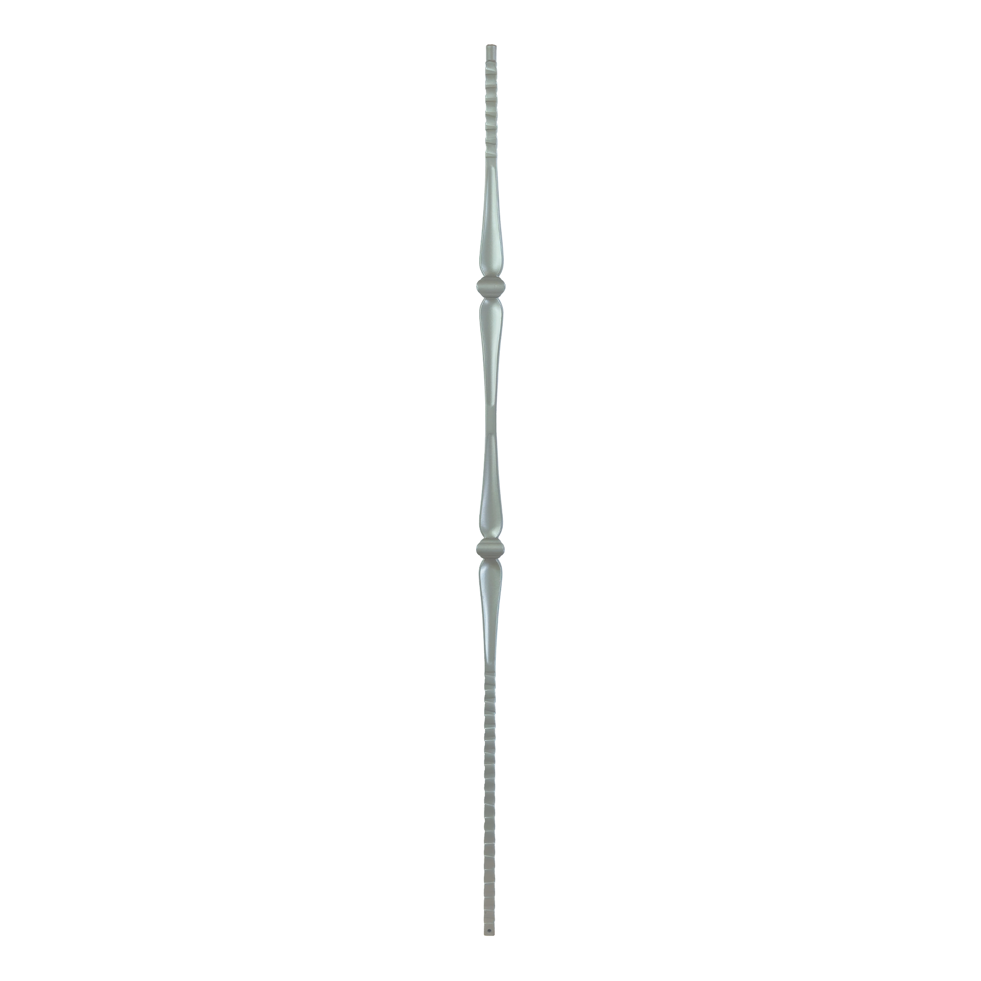 A-42HF - 9/16" Solid Hammered Metal Baluster - Double Knuckle w/ Spoons