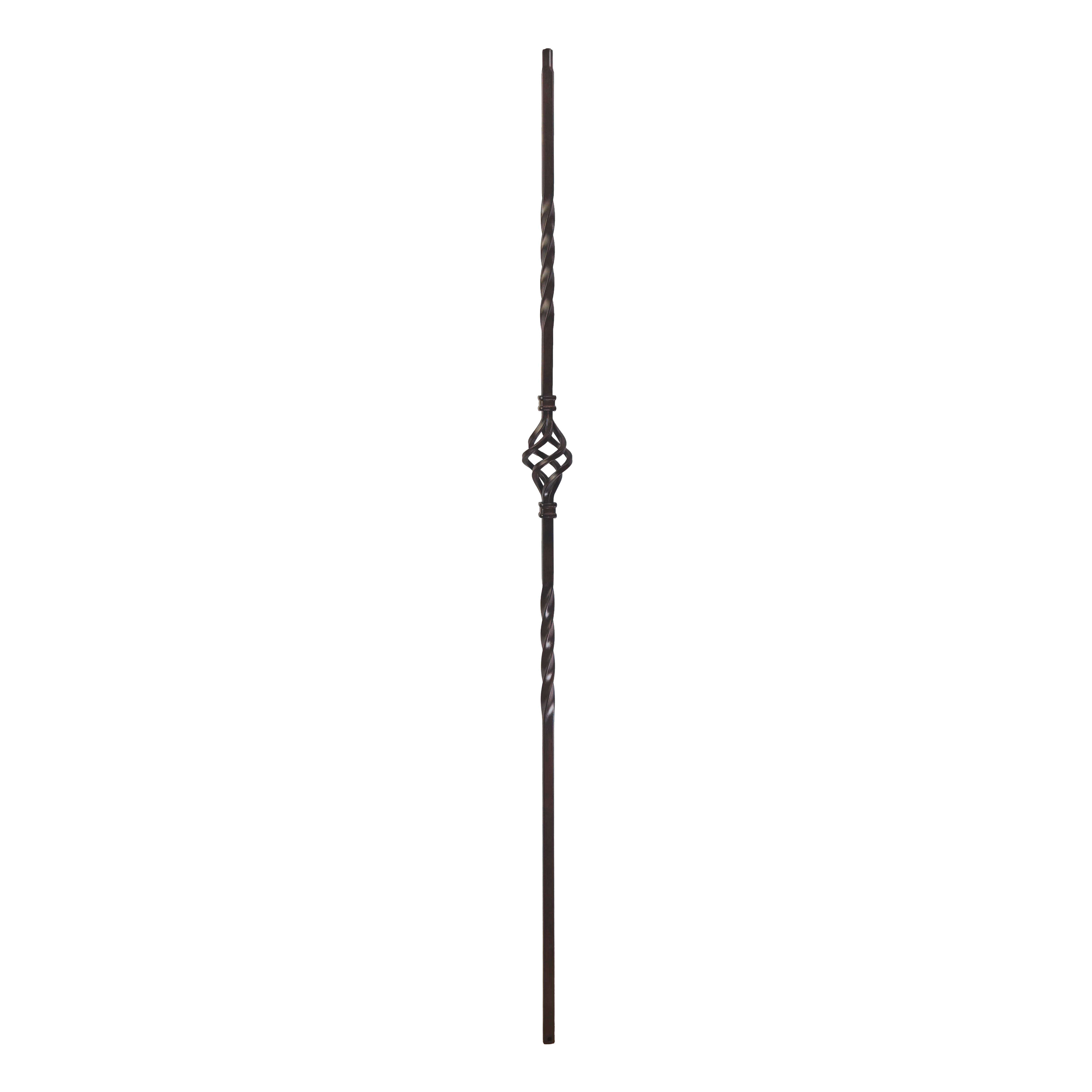 T-04 - 1/2" Square Metal Baluster - Single Basket