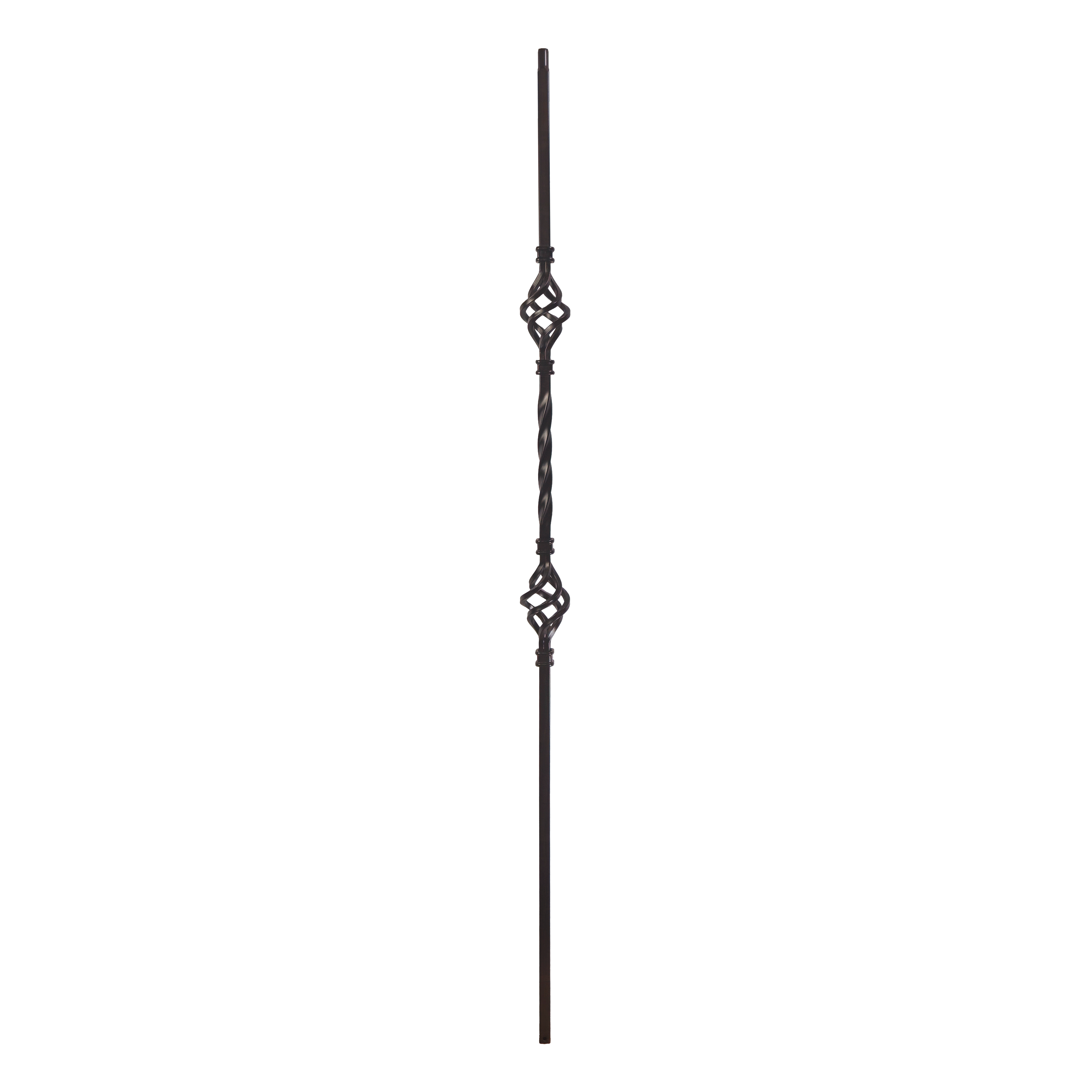 T-05 - 1/2" Square Metal Baluster - Double Basket