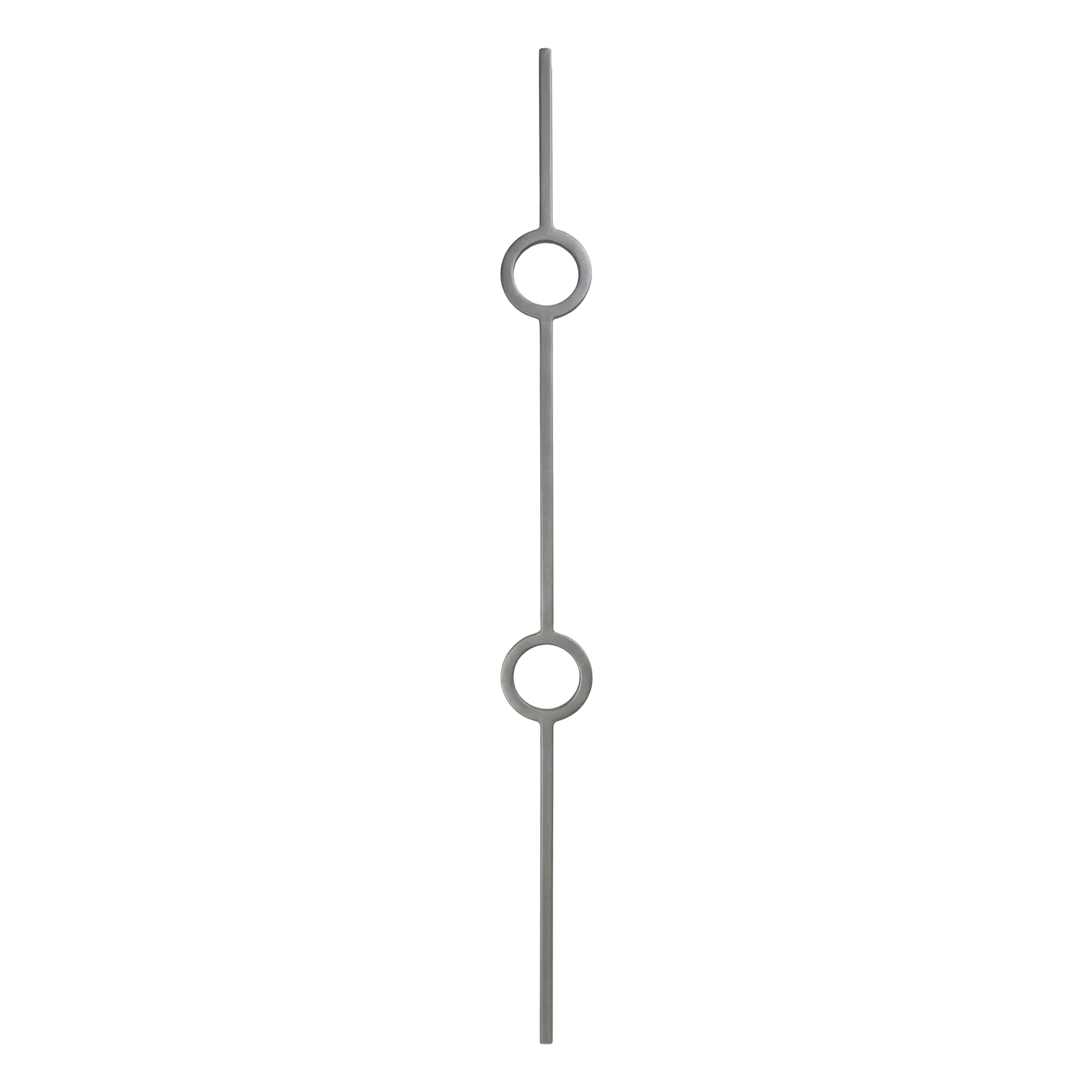 T-1.31 - 1/2" Square Metal Baluster - Double Ring