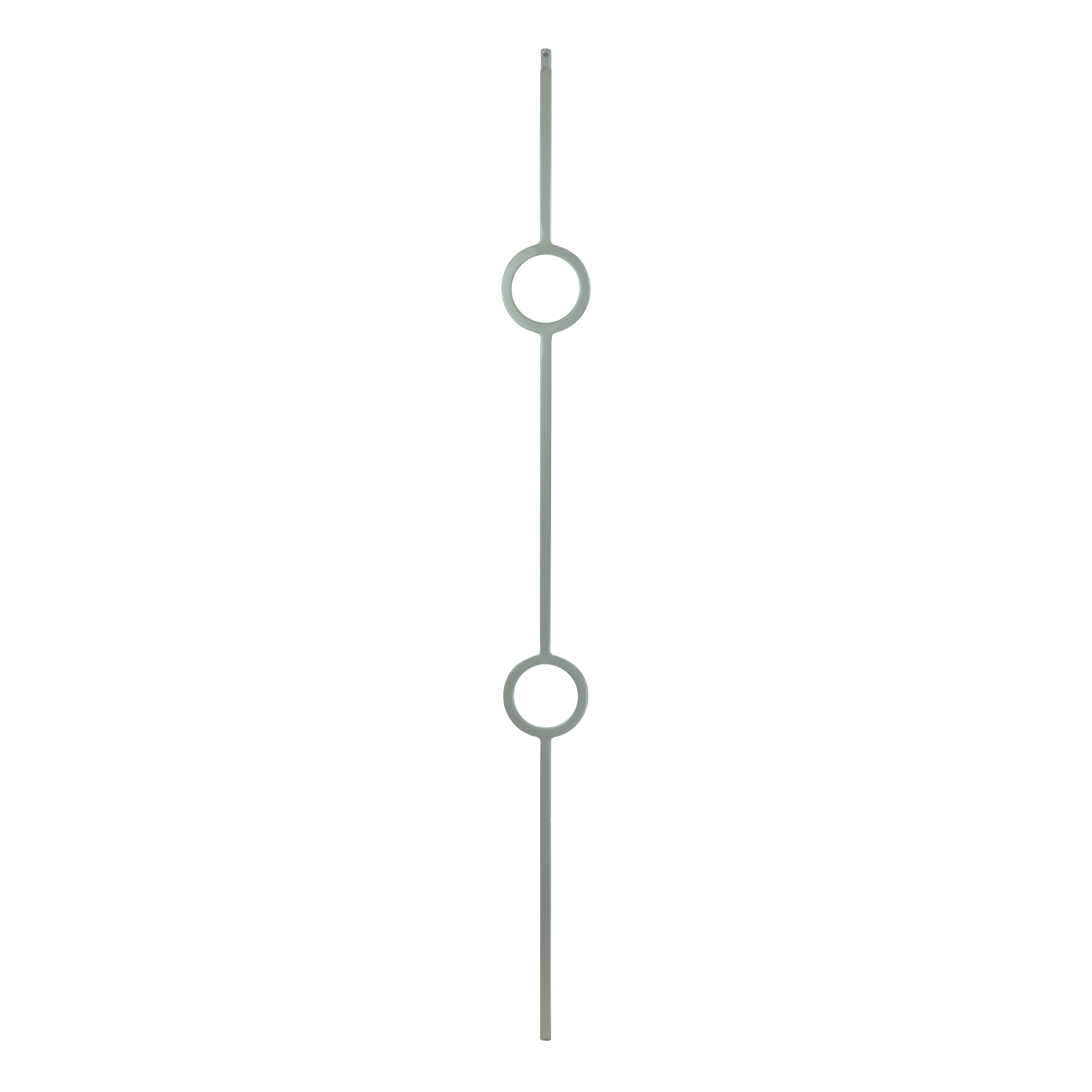 T-1.31 - 1/2" Square Metal Baluster - Double Ring
