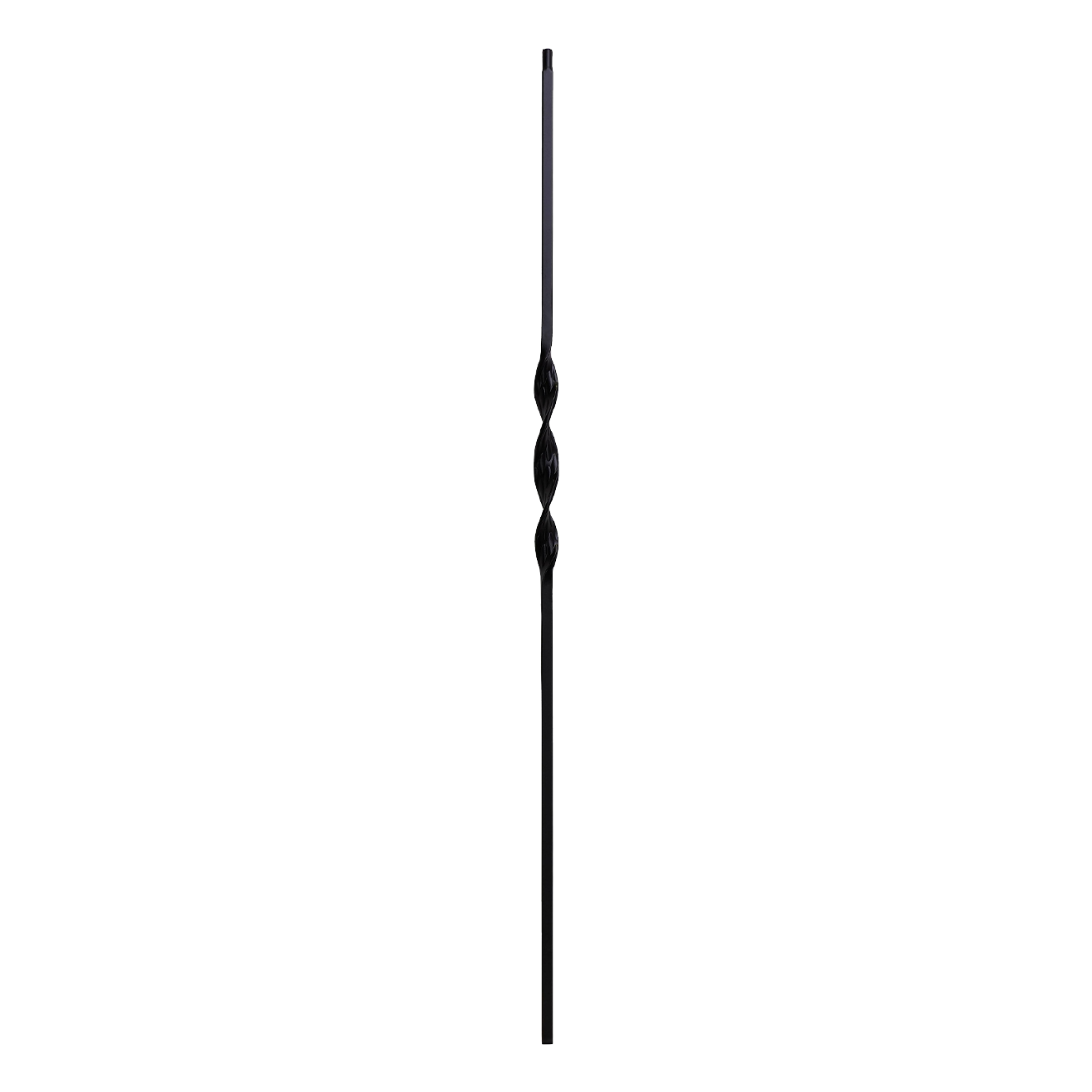 T-1.5 - 1/2" Square Metal Baluster - Ribbon Twist
