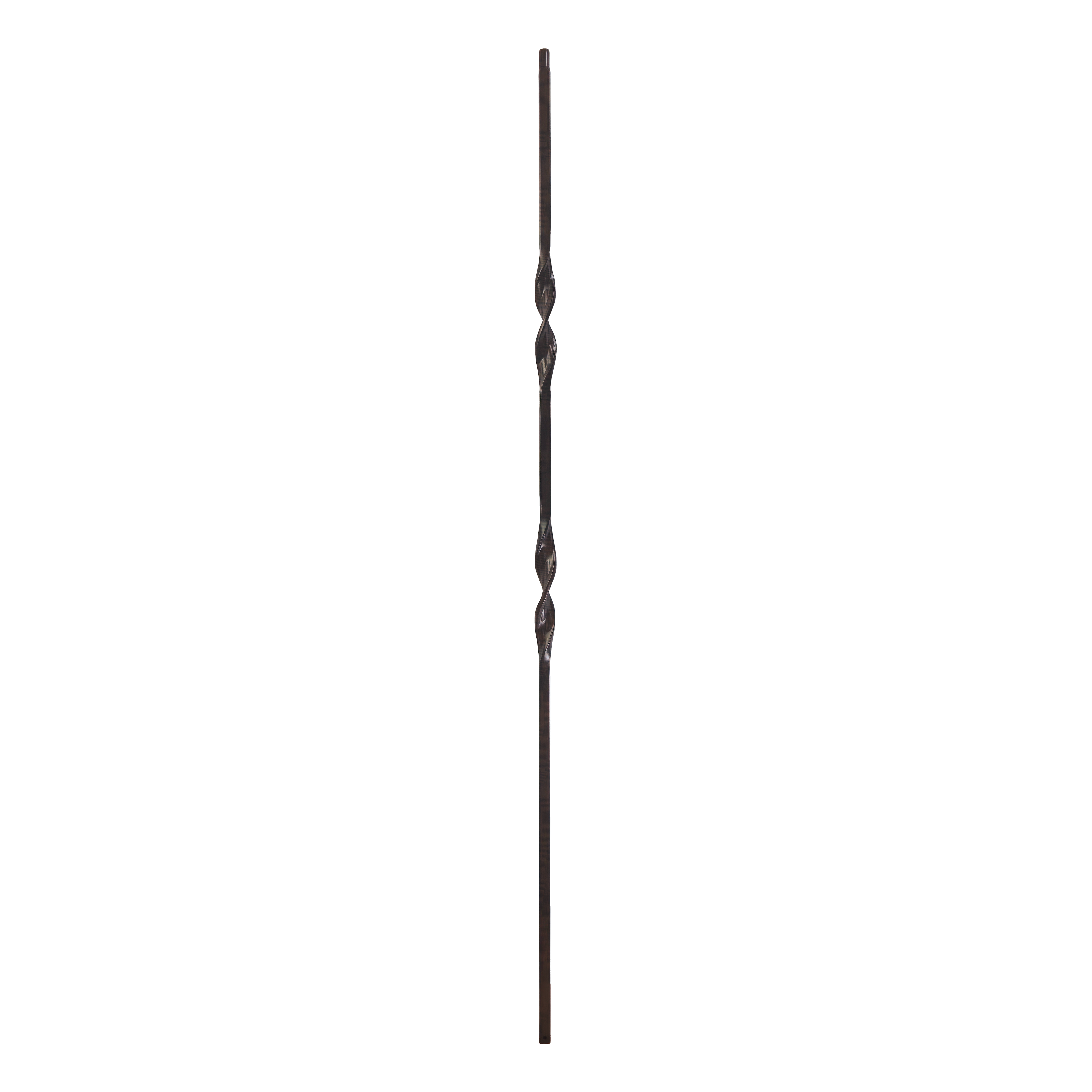 T-1.6 - 1/2" Square Metal Baluster - Double Ribbon Twist