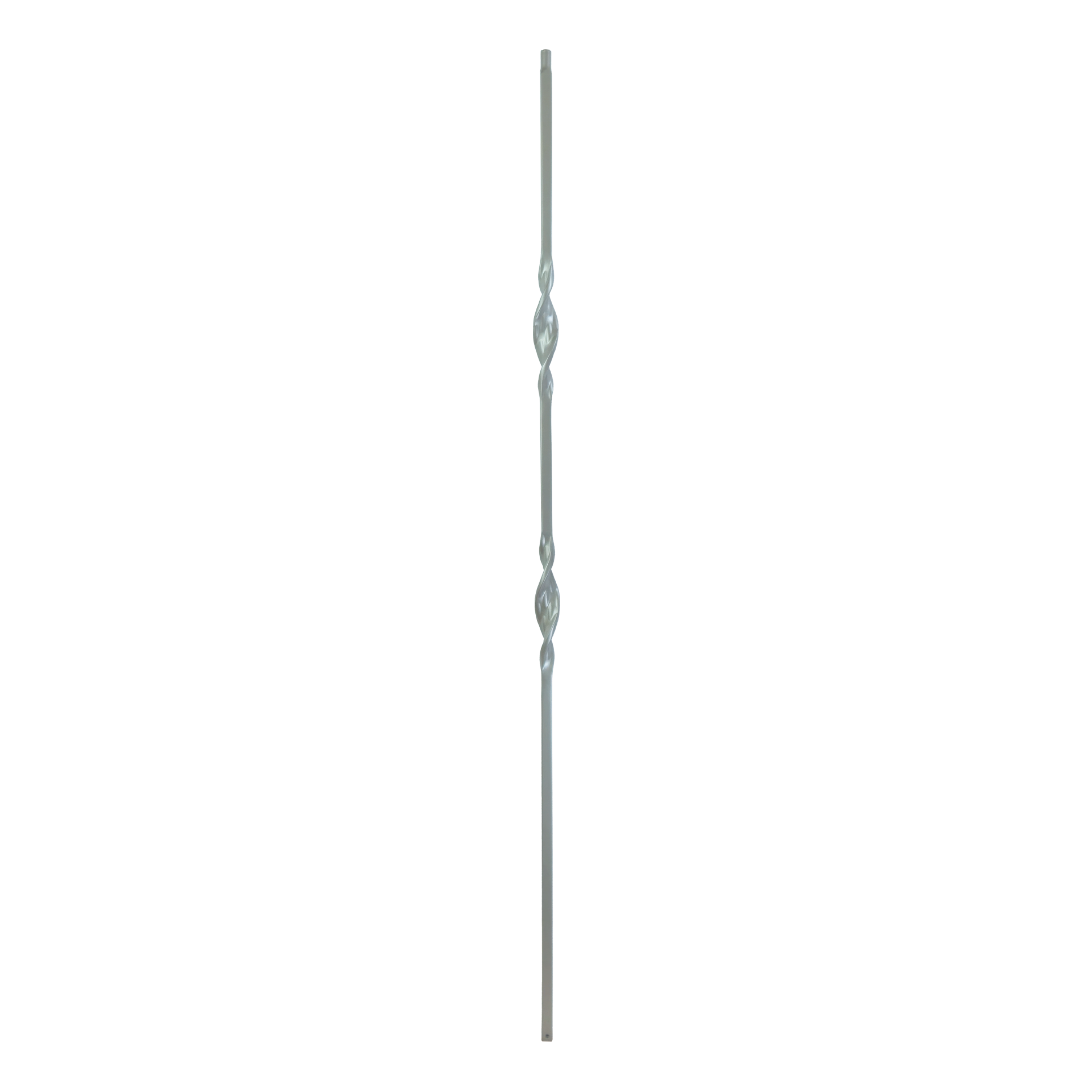 T-1.6 - 1/2" Square Metal Baluster - Double Ribbon Twist