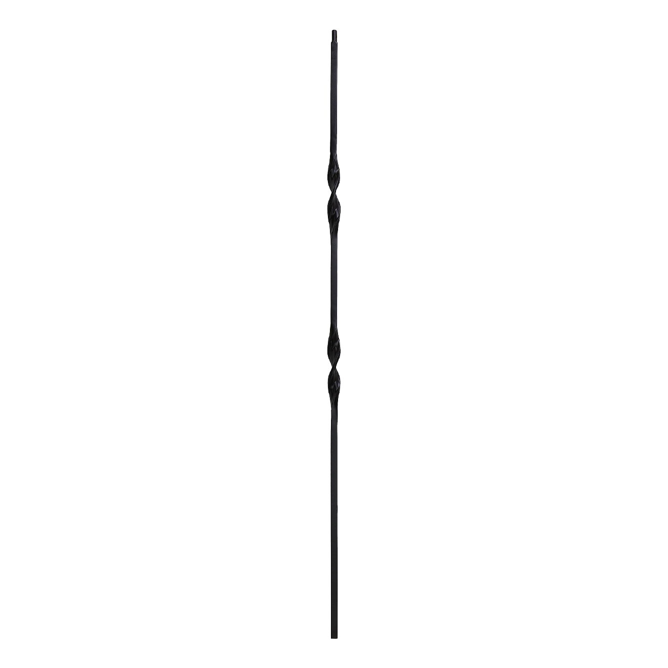 T-1.6 - 1/2" Square Metal Baluster - Double Ribbon Twist