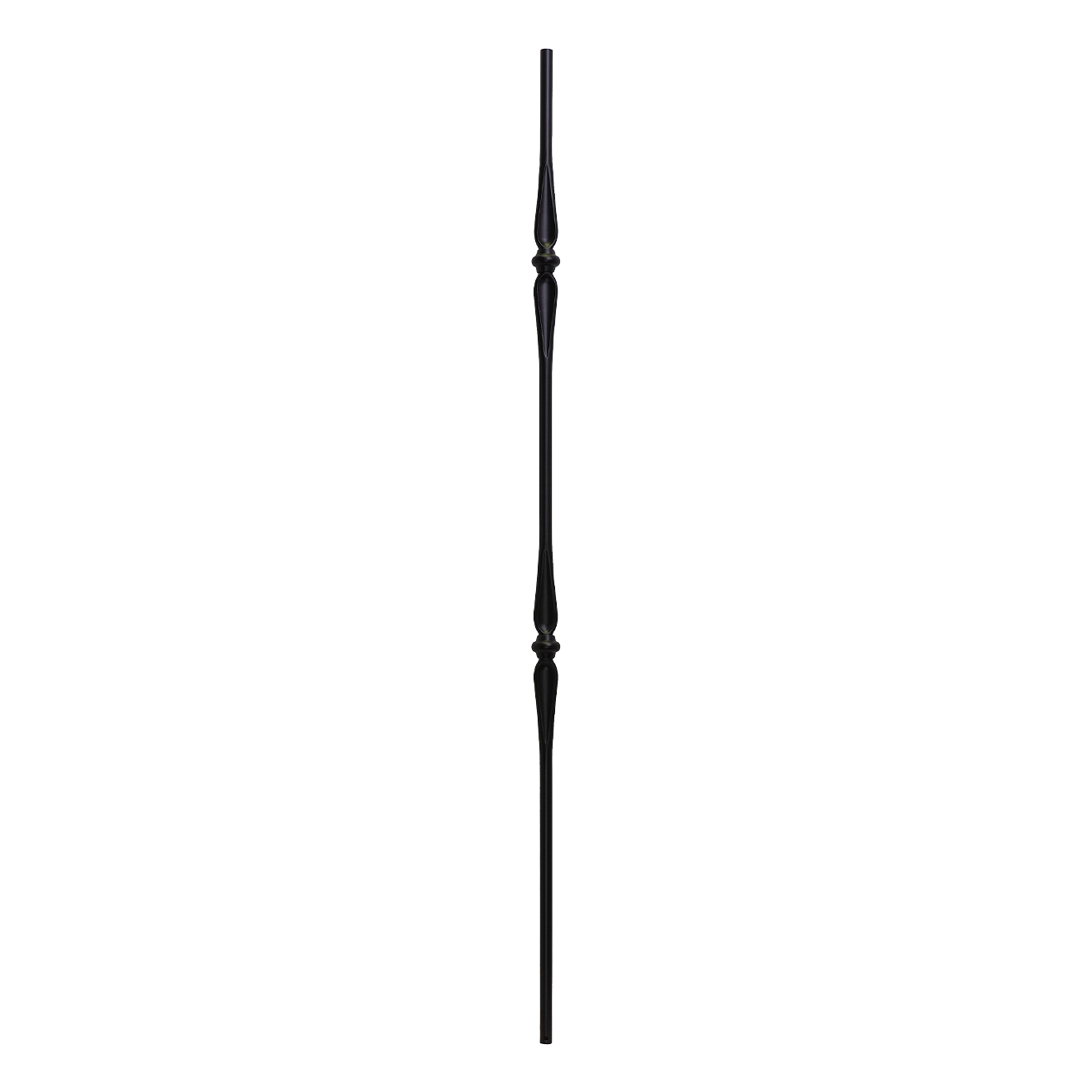 T-2.11.4 - 9/16" Round Metal Baluster - Double Sphere w/ Spoons