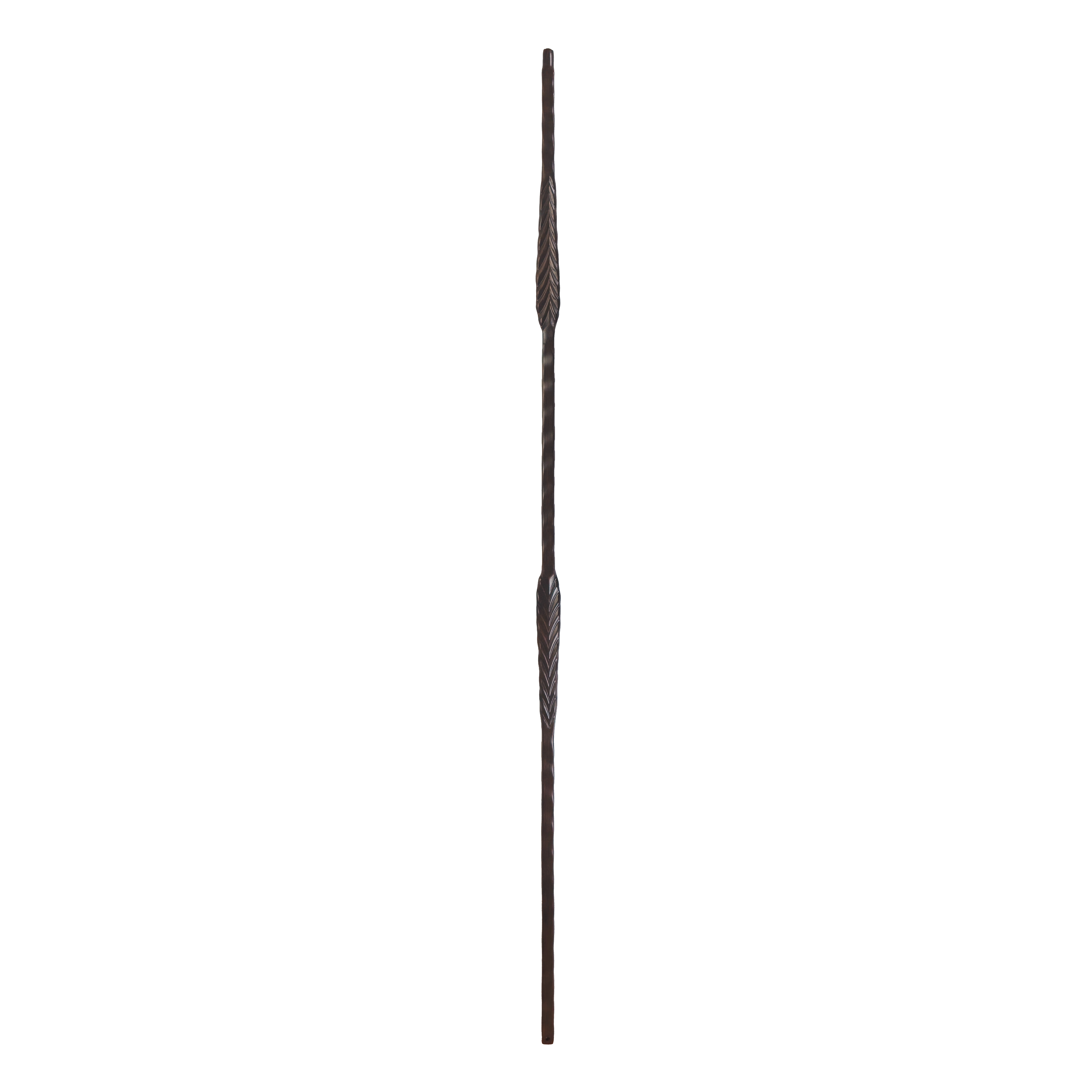 T-20HE - 9/16" Hammered Edge Metal Baluster - Double Feather