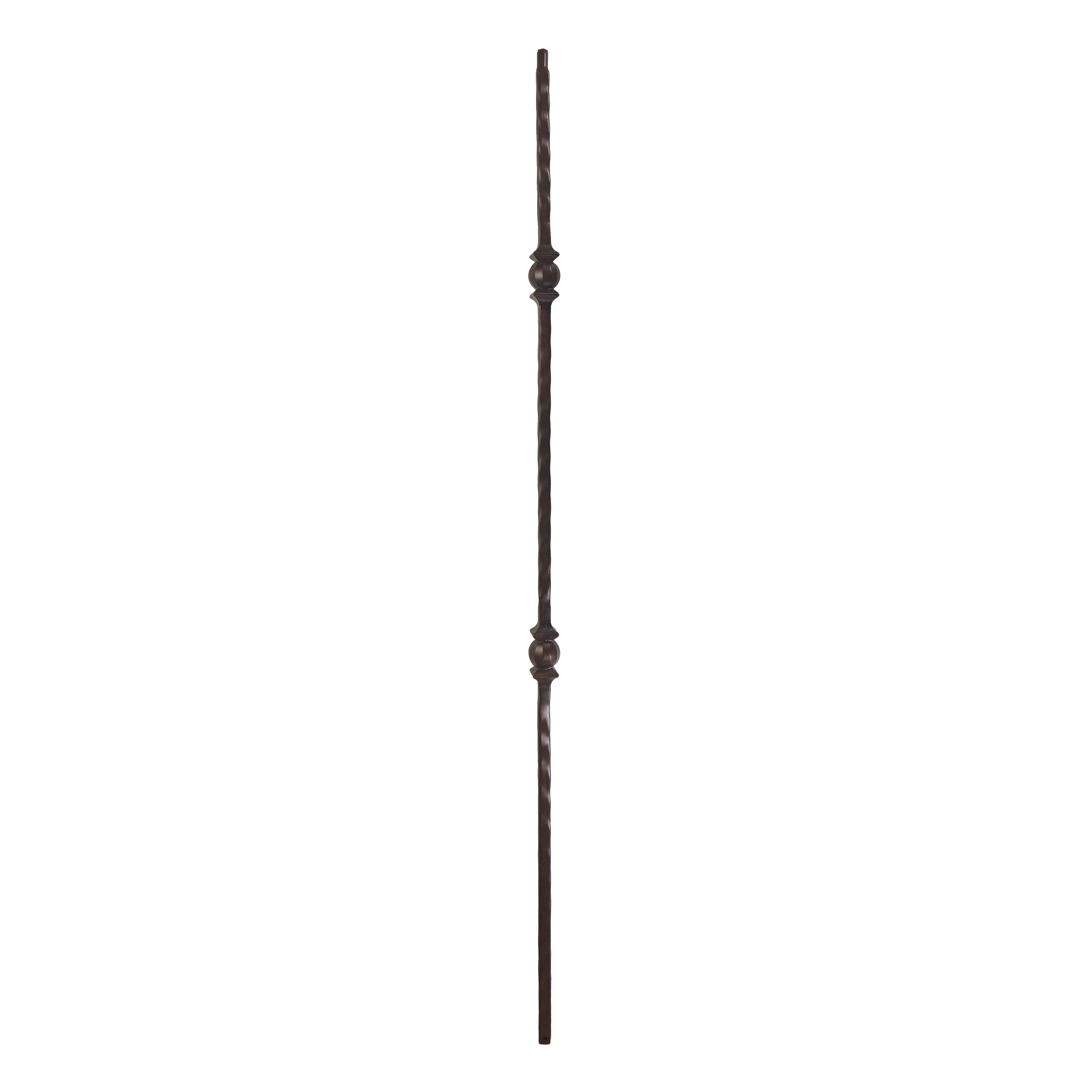 T-23HE - 9/16" Hammered Edge Metal Baluster - Double Ball
