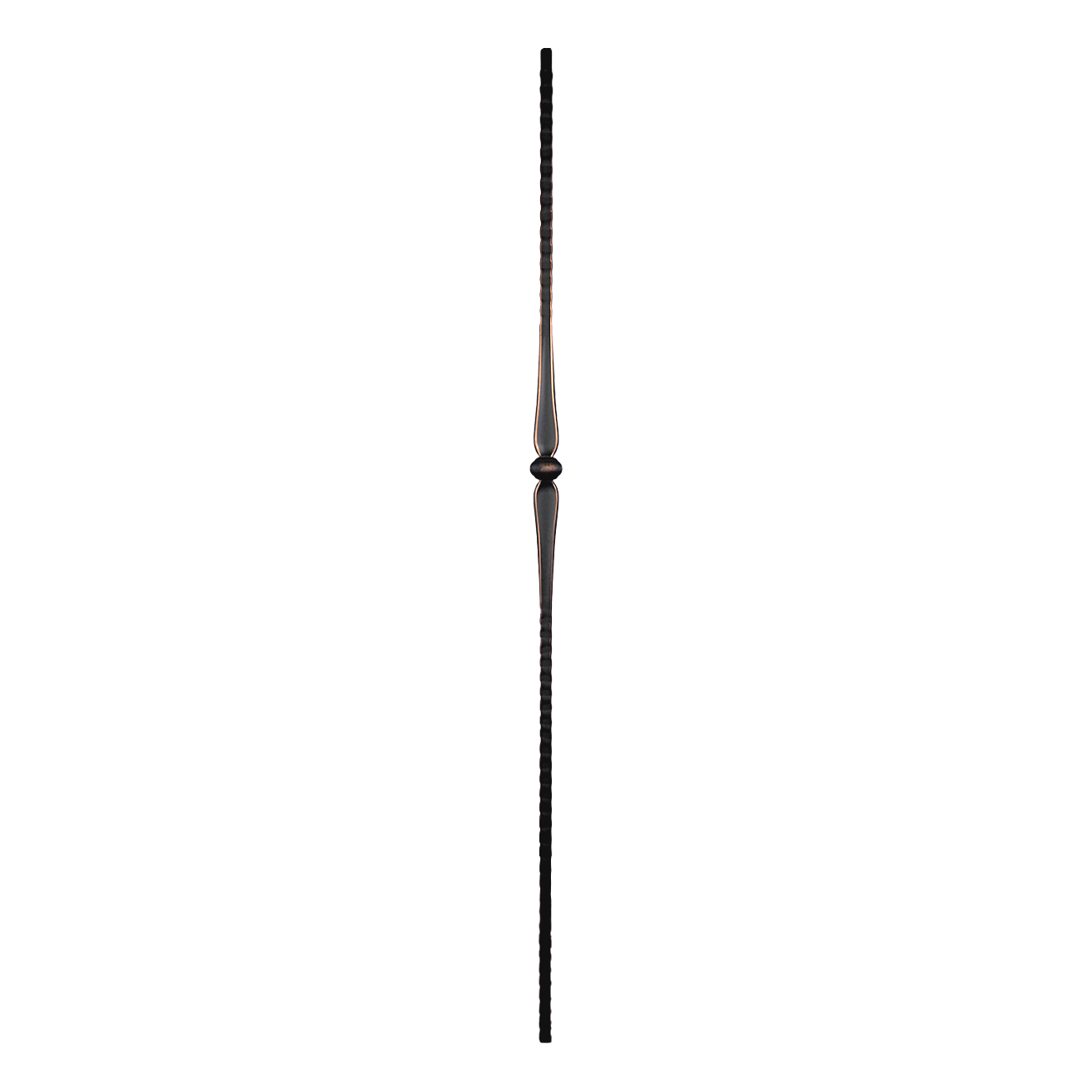 T-41HF - 9/16" Hammered Metal Baluster - Single Knuckle w/ Spoons