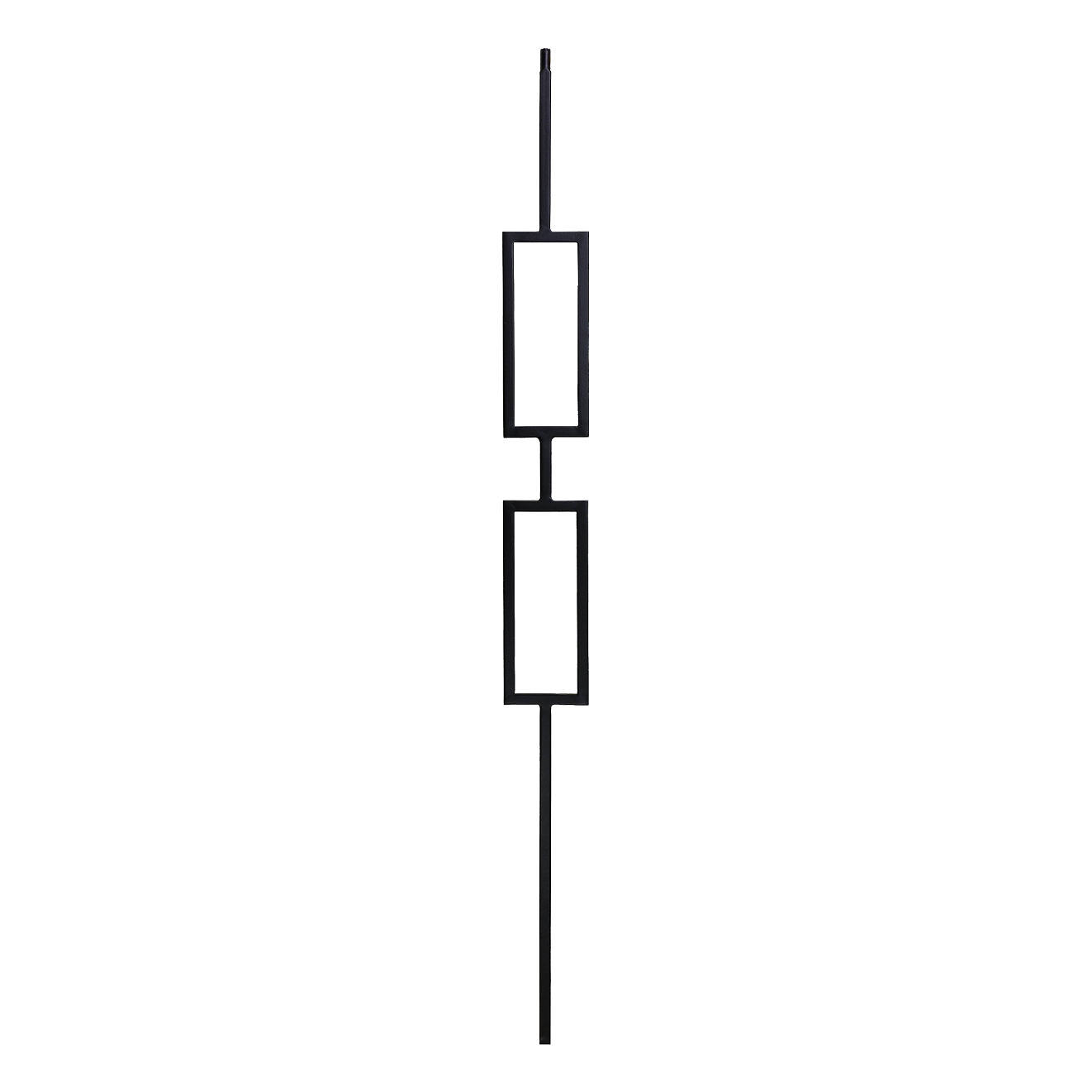 T-6.4 - 1/2" Square Metal Baluster - Double Rectangle