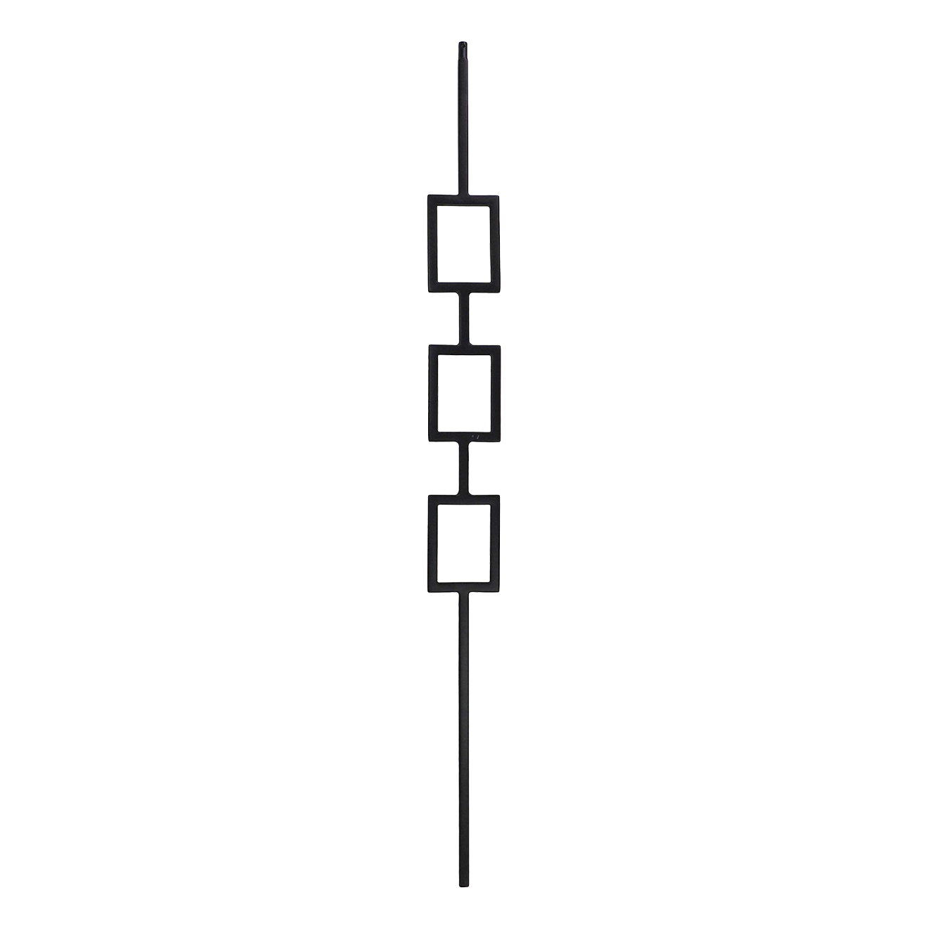 T-6.5 - 1/2" Square Metal Baluster - Triple Rectangle