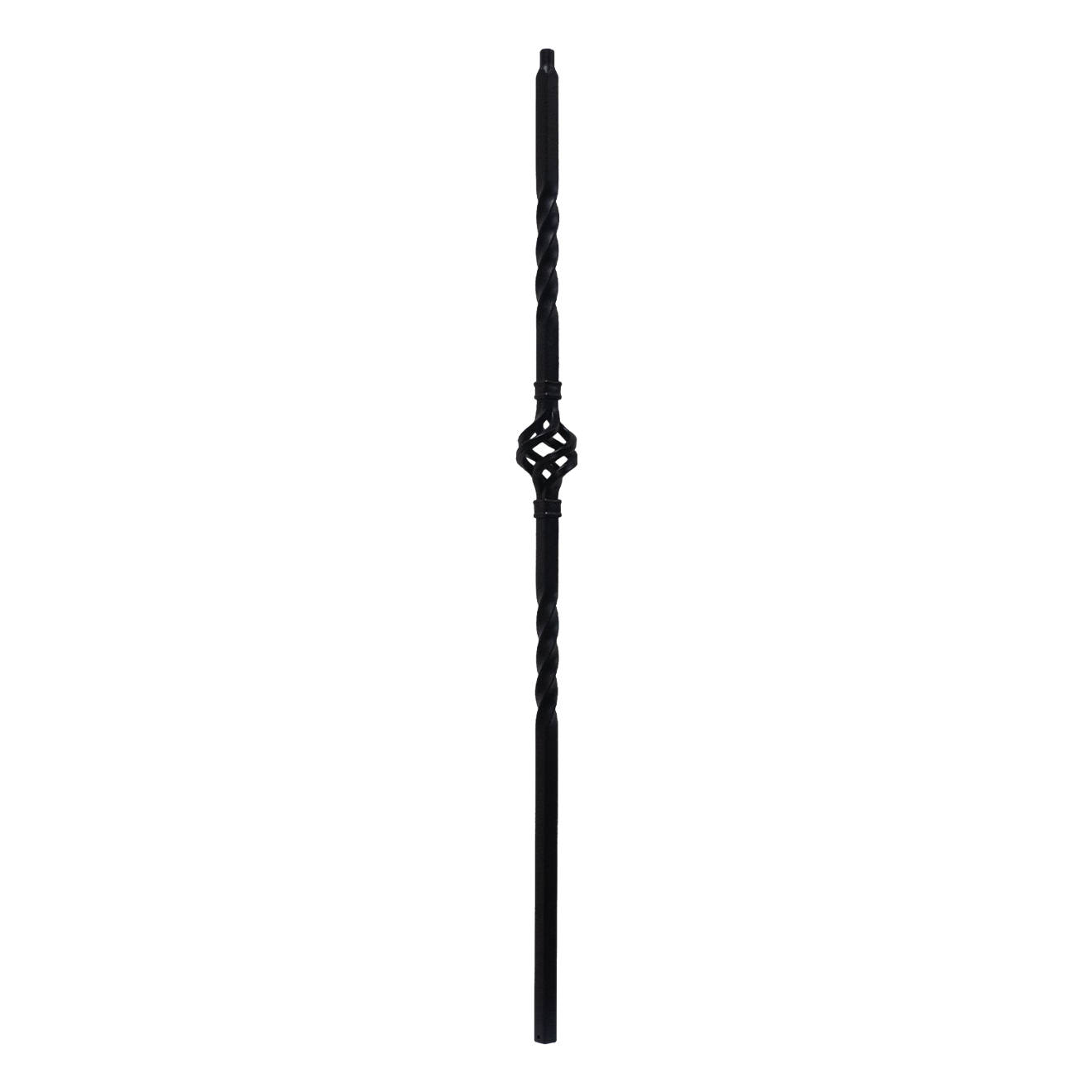T-MG1BASK44 - 3/4" Mega Square Metal Baluster - Single Basket