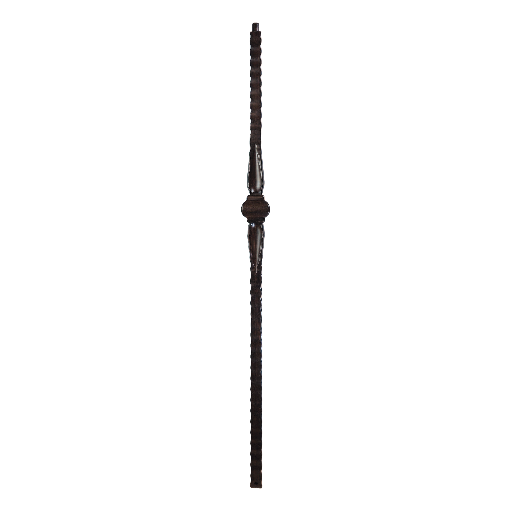 T-NWL14048 - 1-3/16" Hammered Metal Newel - Knuckle w/ Spoons