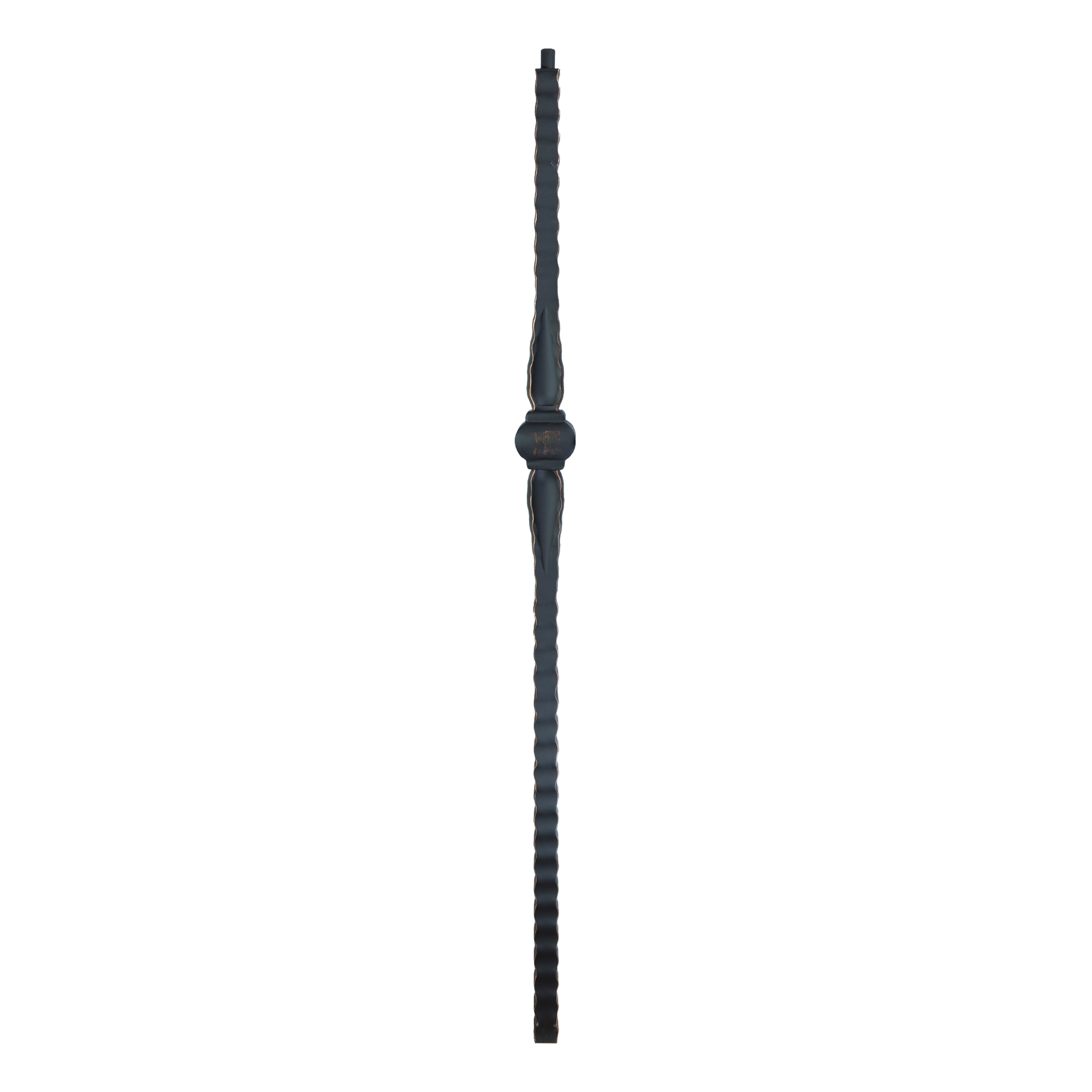 T-NWL14048 - 1-3/16" Hammered Metal Newel - Knuckle w/ Spoons
