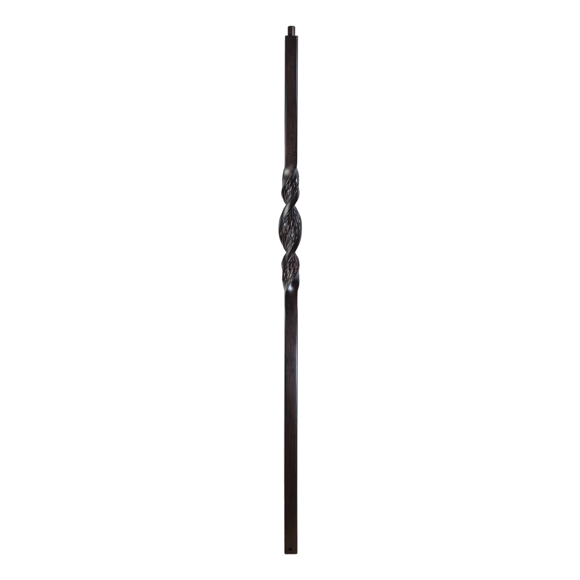 T-NWLRIB48 - 1-3/16" Square Metal Newel - Ribbon Twist